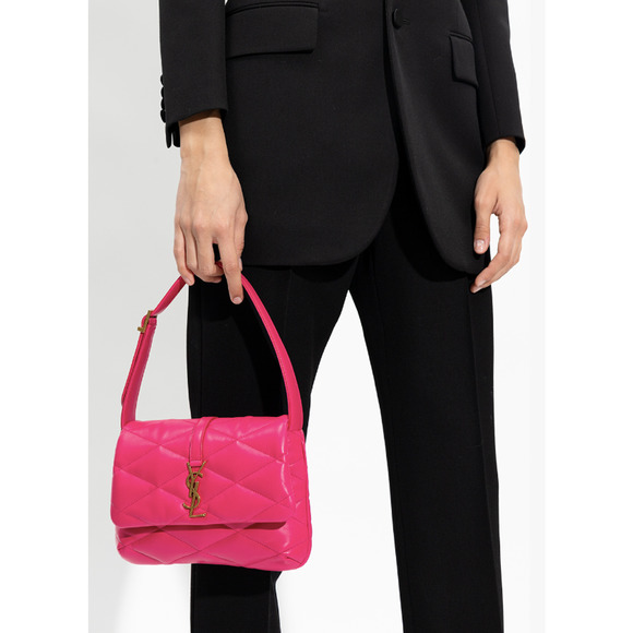 BRAND NEW Saint Laurent YSL Le 57 Leather Shoulder Bag Quilted Purse Pink! - Picture 3 of 16